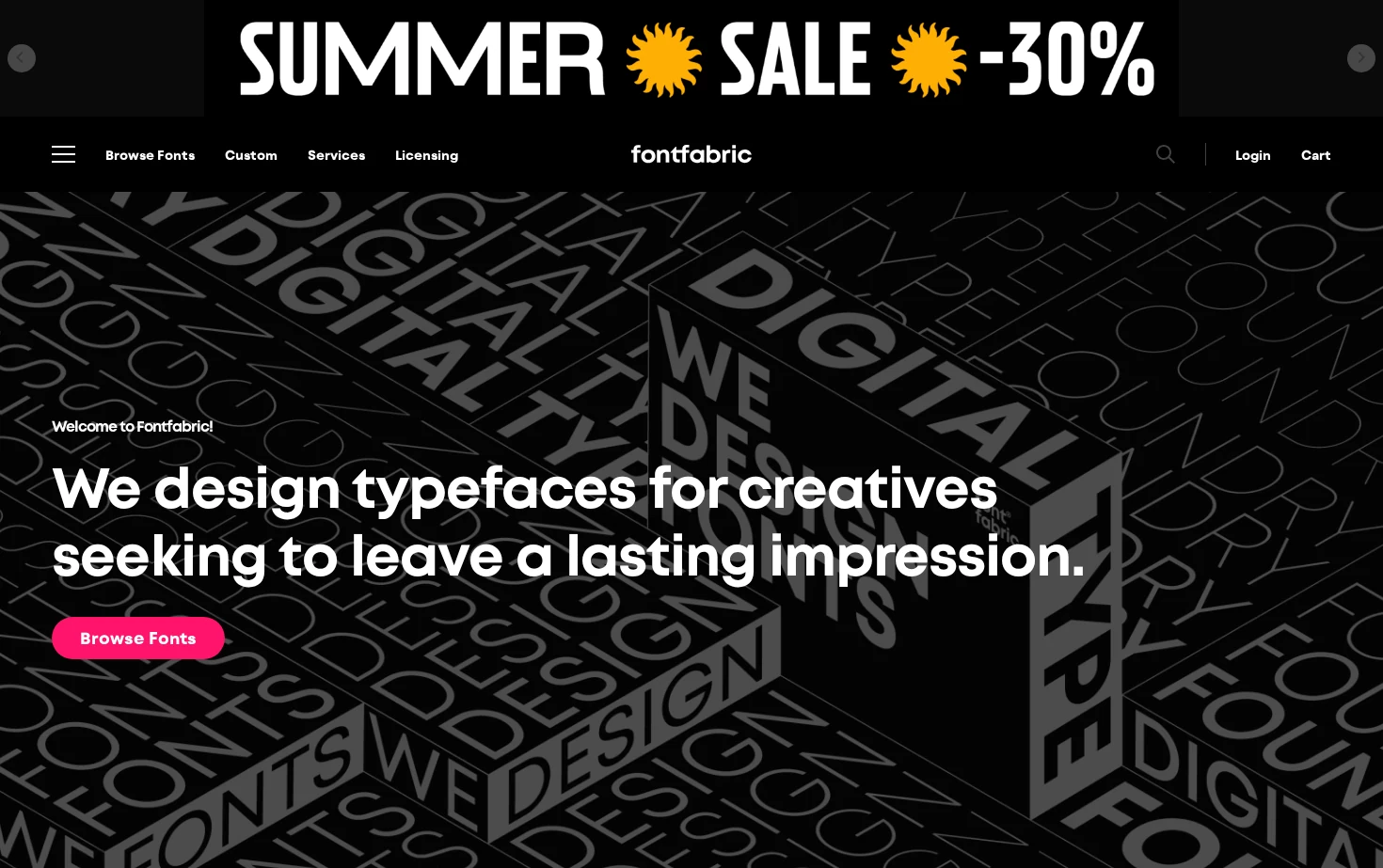 Fontfabric™ 页面快照